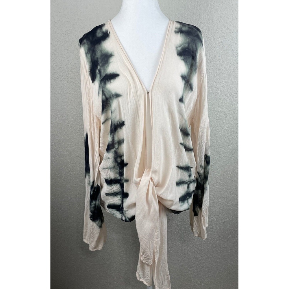 YFB Young Fabulous & Broke Womens Top Medium Pink‎ Boho Tie Dye Drapey Flowy